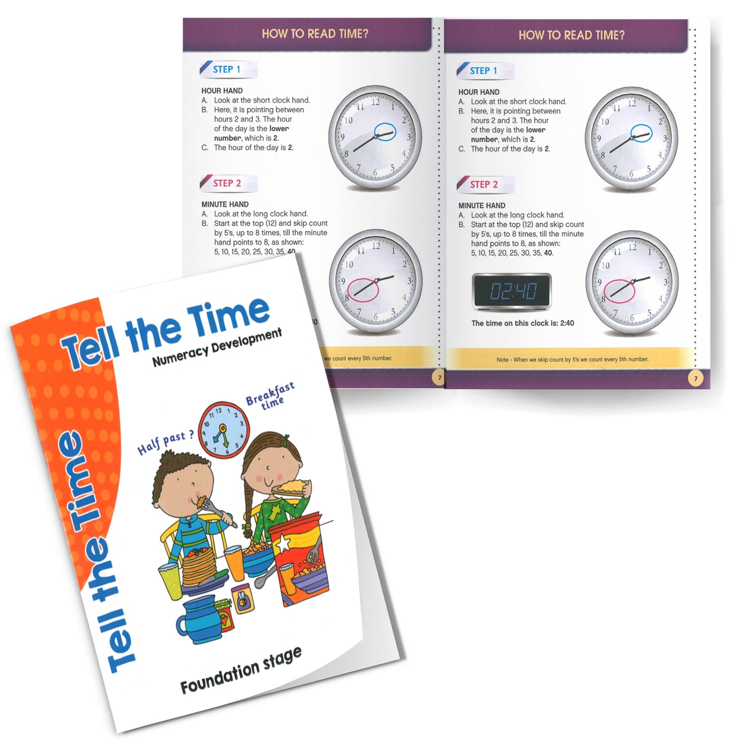 Pack of 4 Books of Children's Early Learning | Fun Learning, Food & Nutrition, Time and Family | For 3 to 5 Year Old