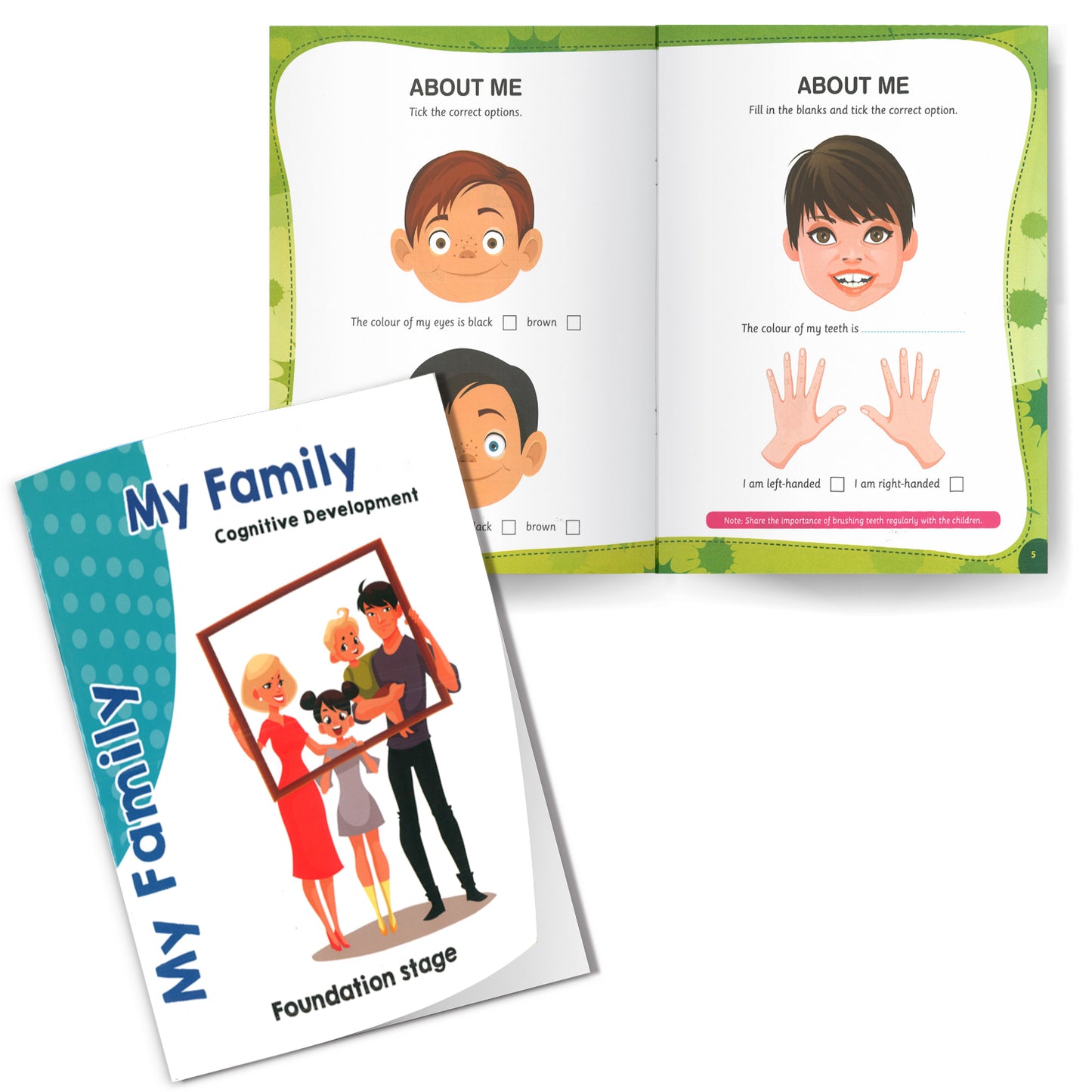 Pack of 4 Books of Children's Early Learning | Fun Learning, Food & Nutrition, Time and Family | For 3 to 5 Year Old