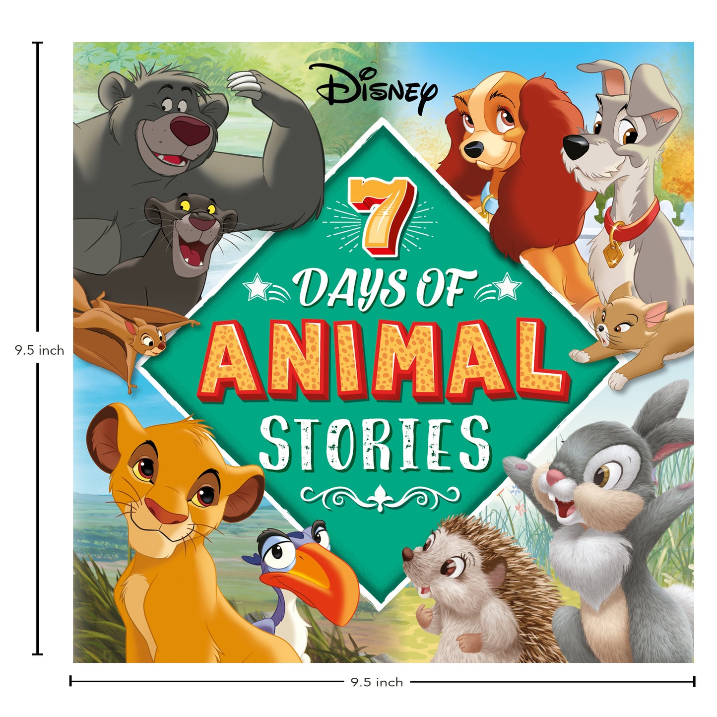 Disney 7 Days of Animal Stories - Collection of 7 Stories| Stories of Animals| The Lion King| The Aristocats| Disney Bunnies| 101 Dalmatians| Dumbo| The Jungle Book| Lady and the Tramp