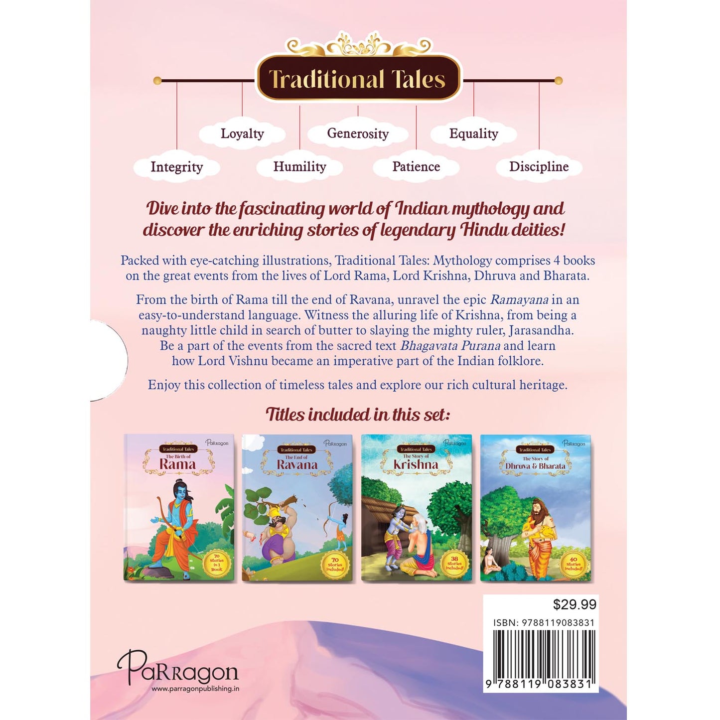 Traditional Mythological Tales | Box Set | Set of 4 books | Mythology stories for children | Ramayana for children | Traditional Tales Parragon