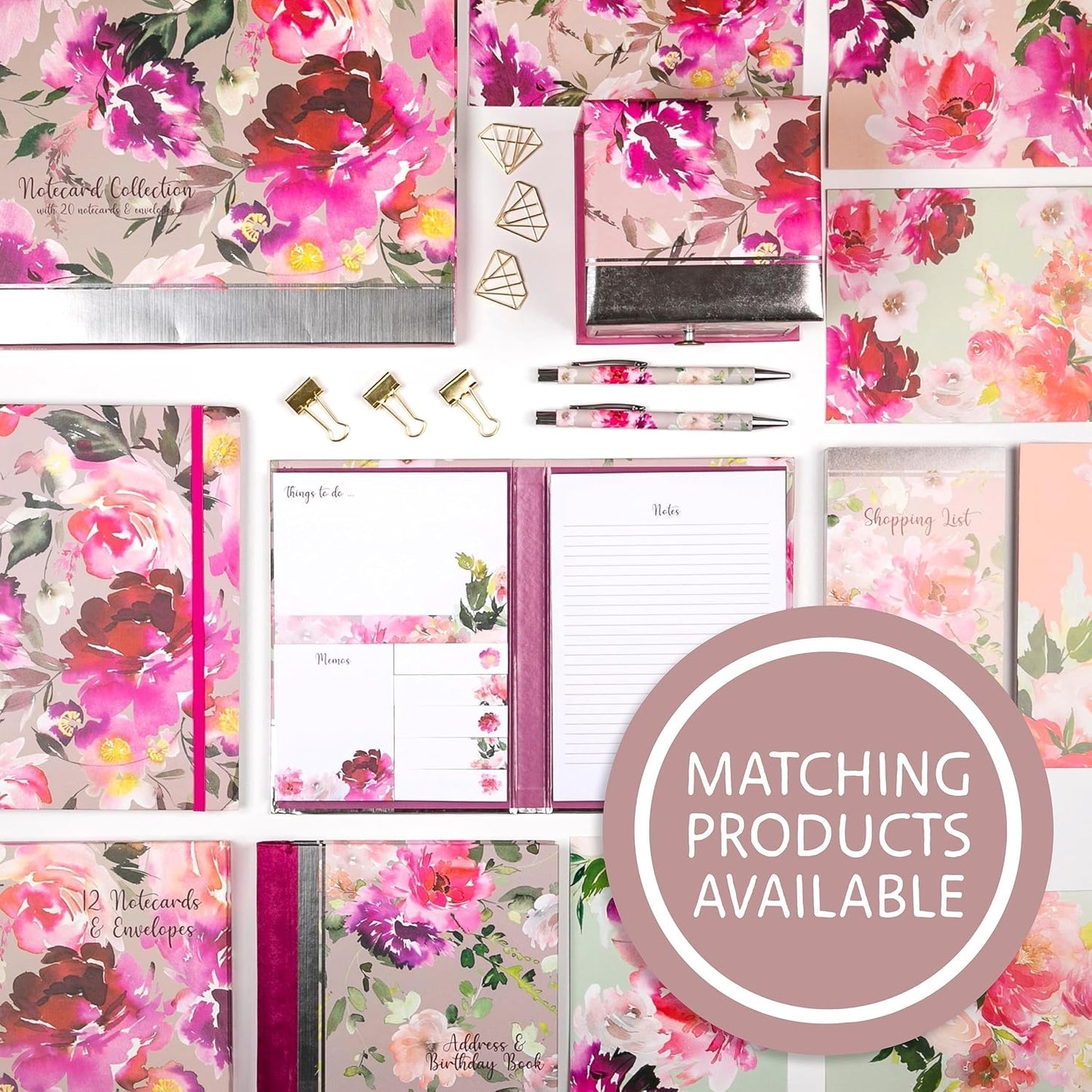 Passion Writing Set | 32 A5 Letter Sheets, 16 Envelopes, Pen & Stickers