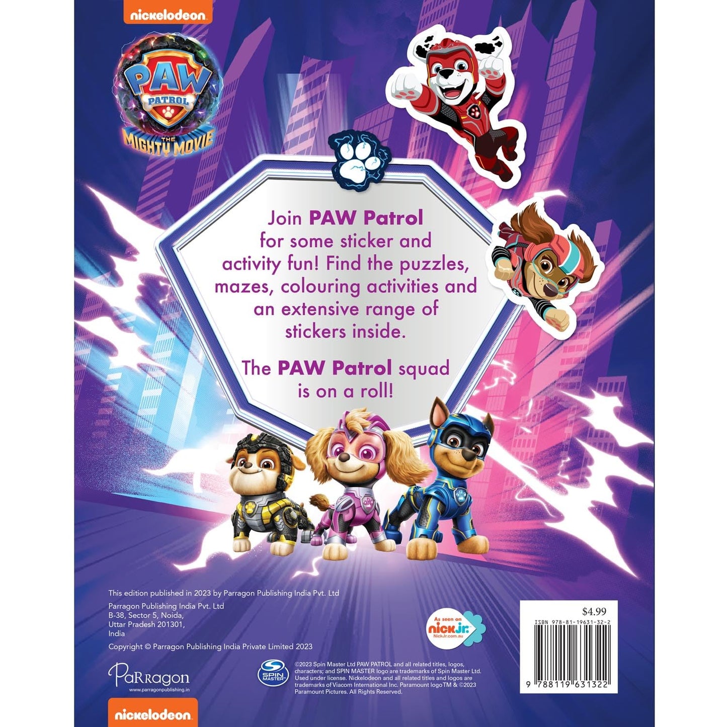 PAW Patrol Colouring Sticker and Activity | PAW Patrol The Mighty Movie | Colouring books for kids | PAW Patrol Sticker books | Sticker and Activity book