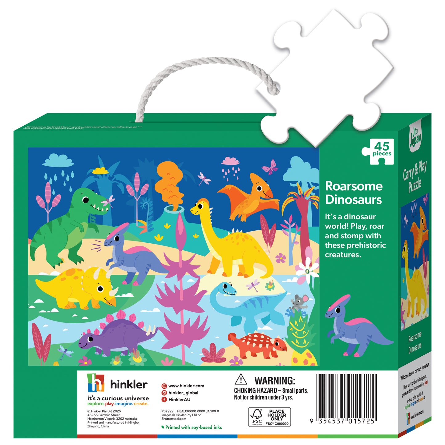 Junior Jigsaw Carry & Play Roarsome Dinosaurs | Jigsaw Puzzle | For 4 to 6 Year Kids