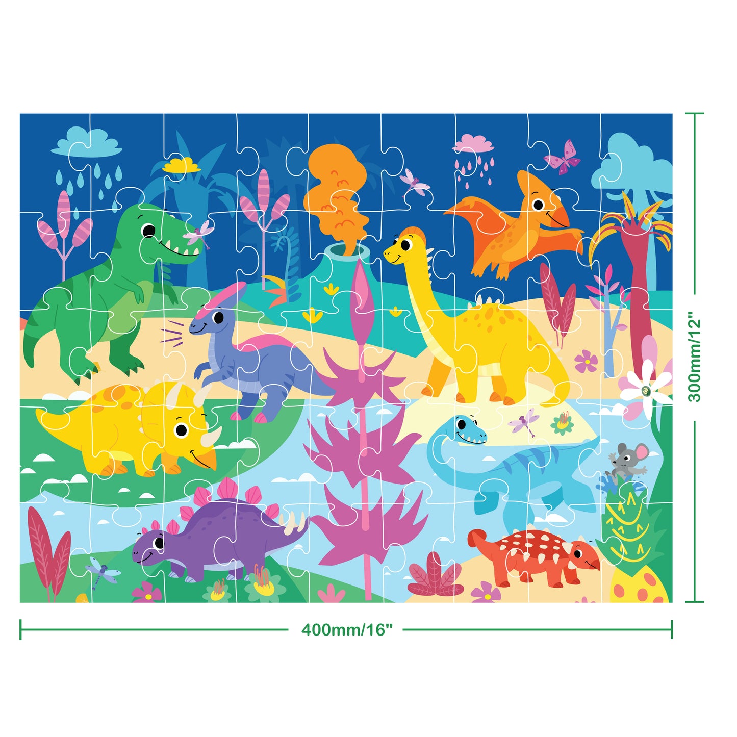 Junior Jigsaw Carry & Play Roarsome Dinosaurs | Jigsaw Puzzle | For 4 to 6 Year Kids