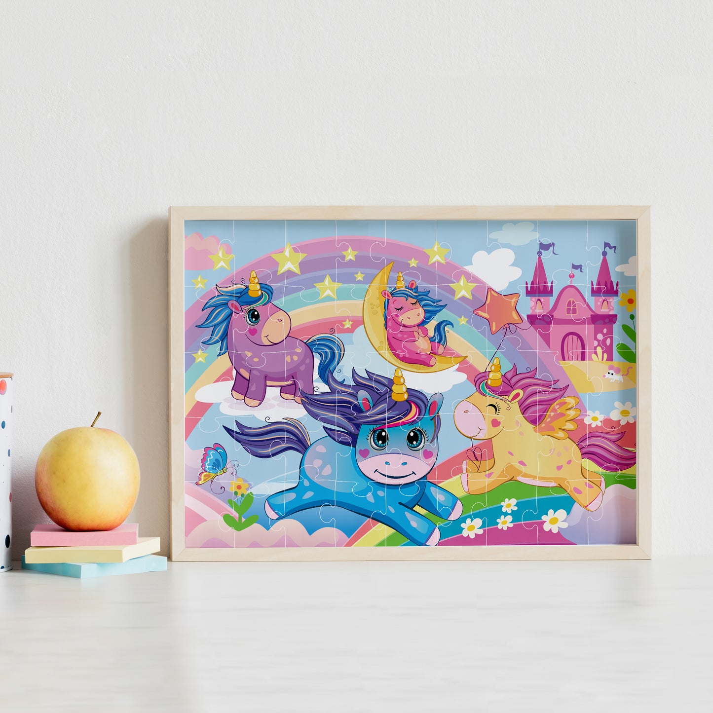 Junior Jigsaw Carry & Play Rainbow Unicorns | Jigsaw Puzzle | For 4 to 6 Year Kids