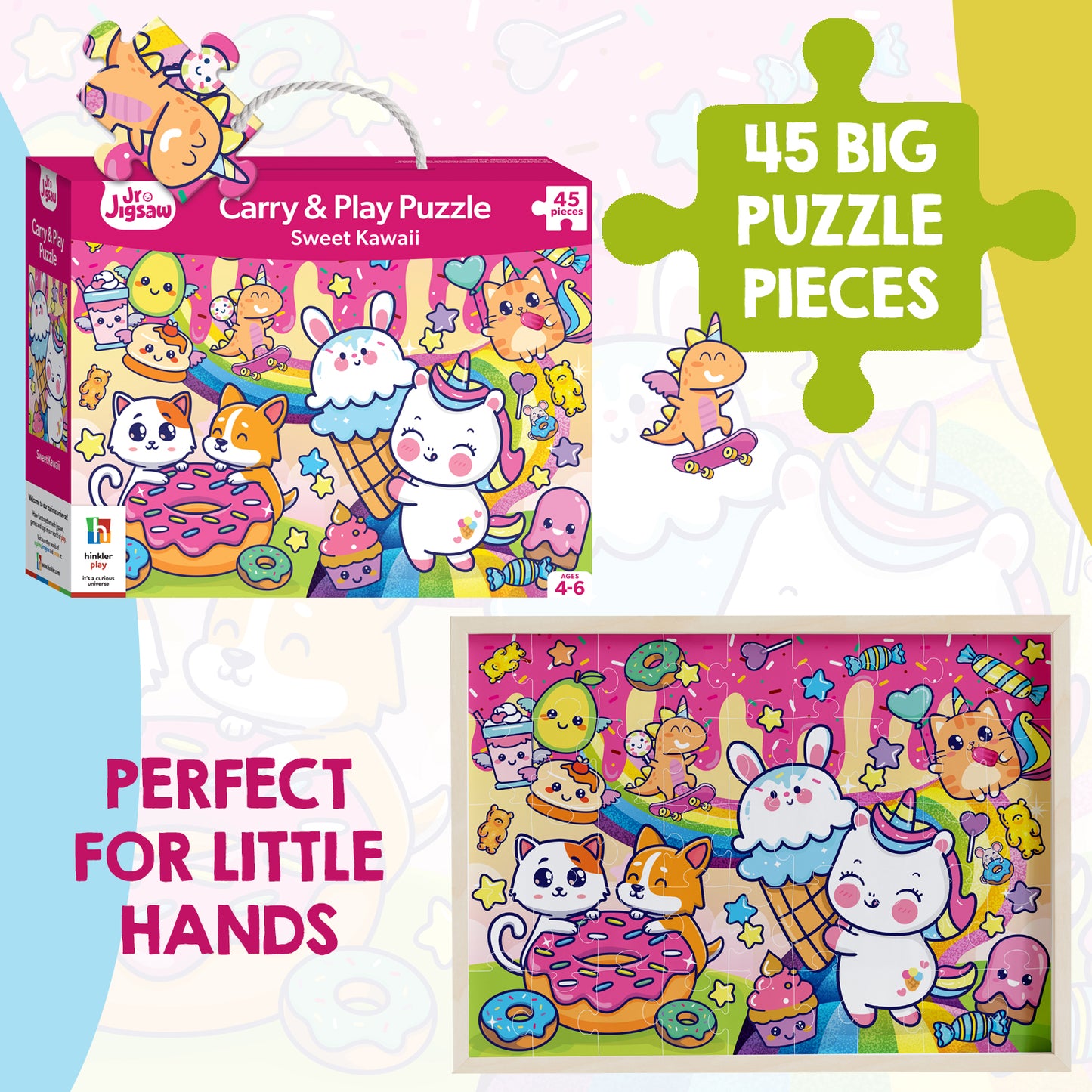 Junior Jigsaw Carry & Play Sweet Kawaii | Jigsaw Puzzle | For 4 to 6 Year Kids