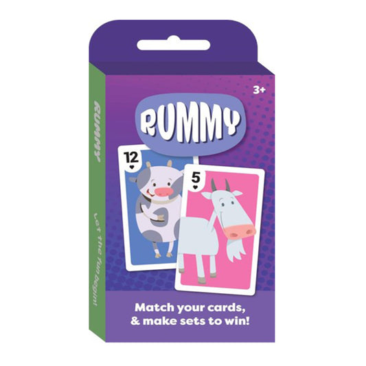 Classic Card Game Rummy | Classic Family Card Game | Travel Game for Kids | Learning Fun | Ages 3+ | Kids Matching Game | Family Fun