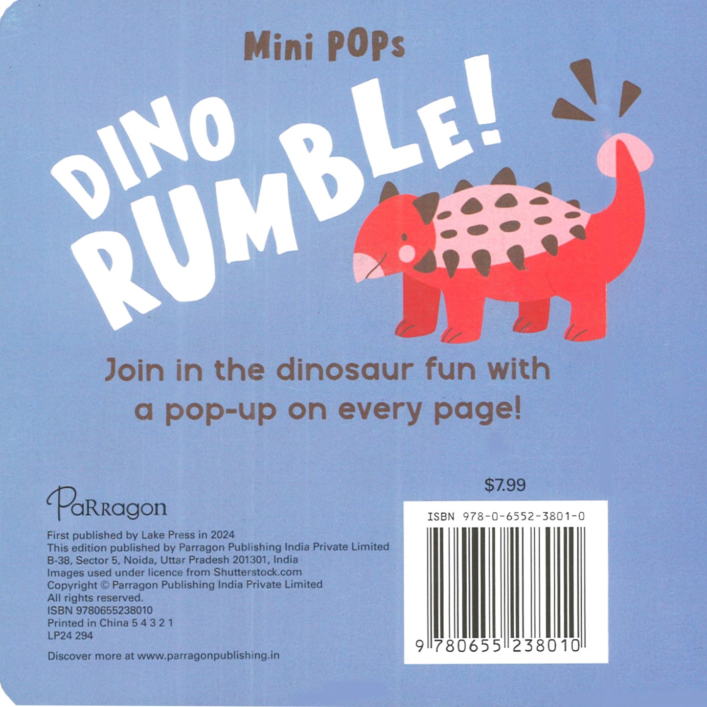 Mini Pops‐Dino Rumble (Pop-up book) | For Kids 1 to 3 Year Old