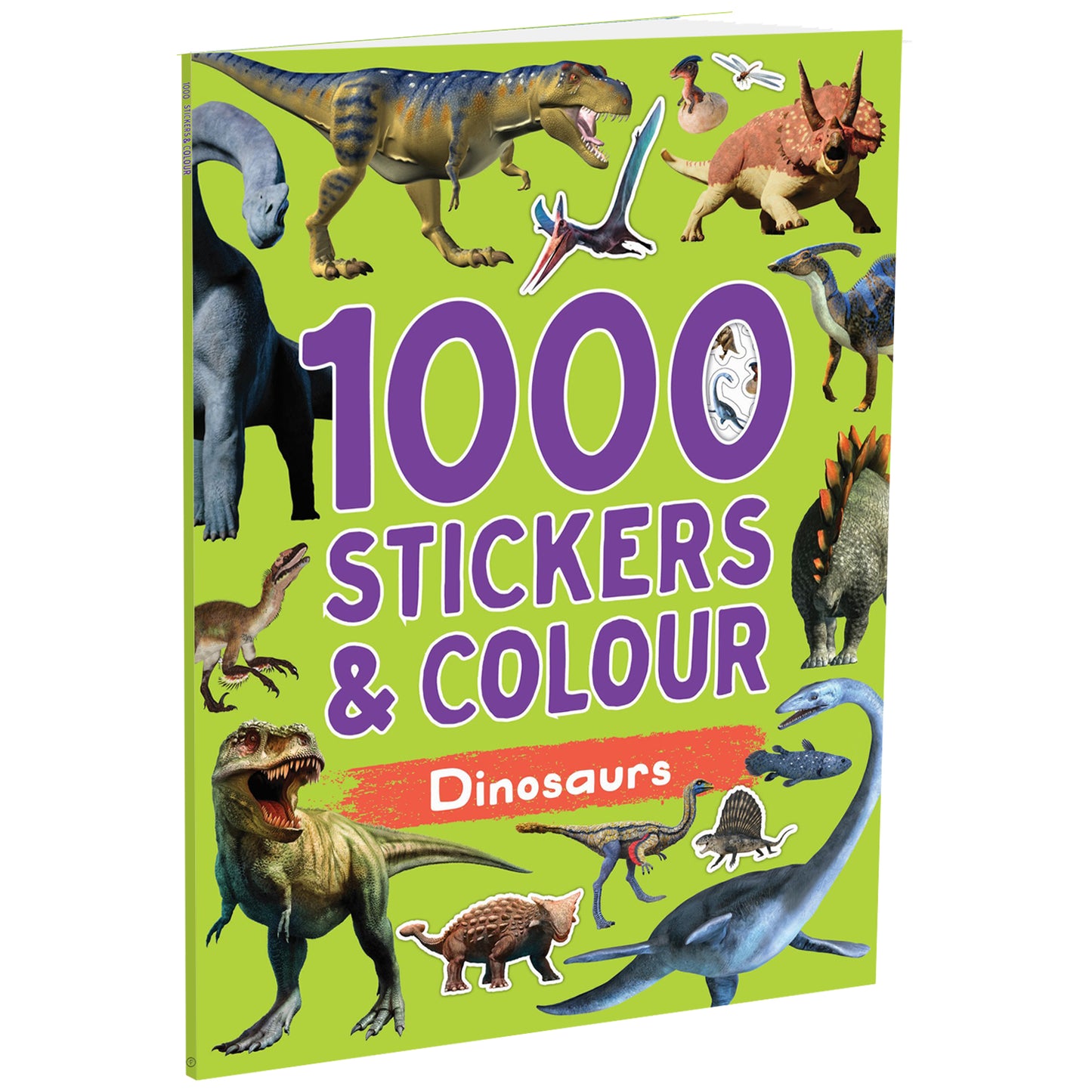 1000 Stickers & Colour: Dinosaurs | Fun Sticker & Coloring Book for Kids | Prehistoric Adventure with T-Rex, Triceratops & More | 64 Pages of Activities| For Age 4-6