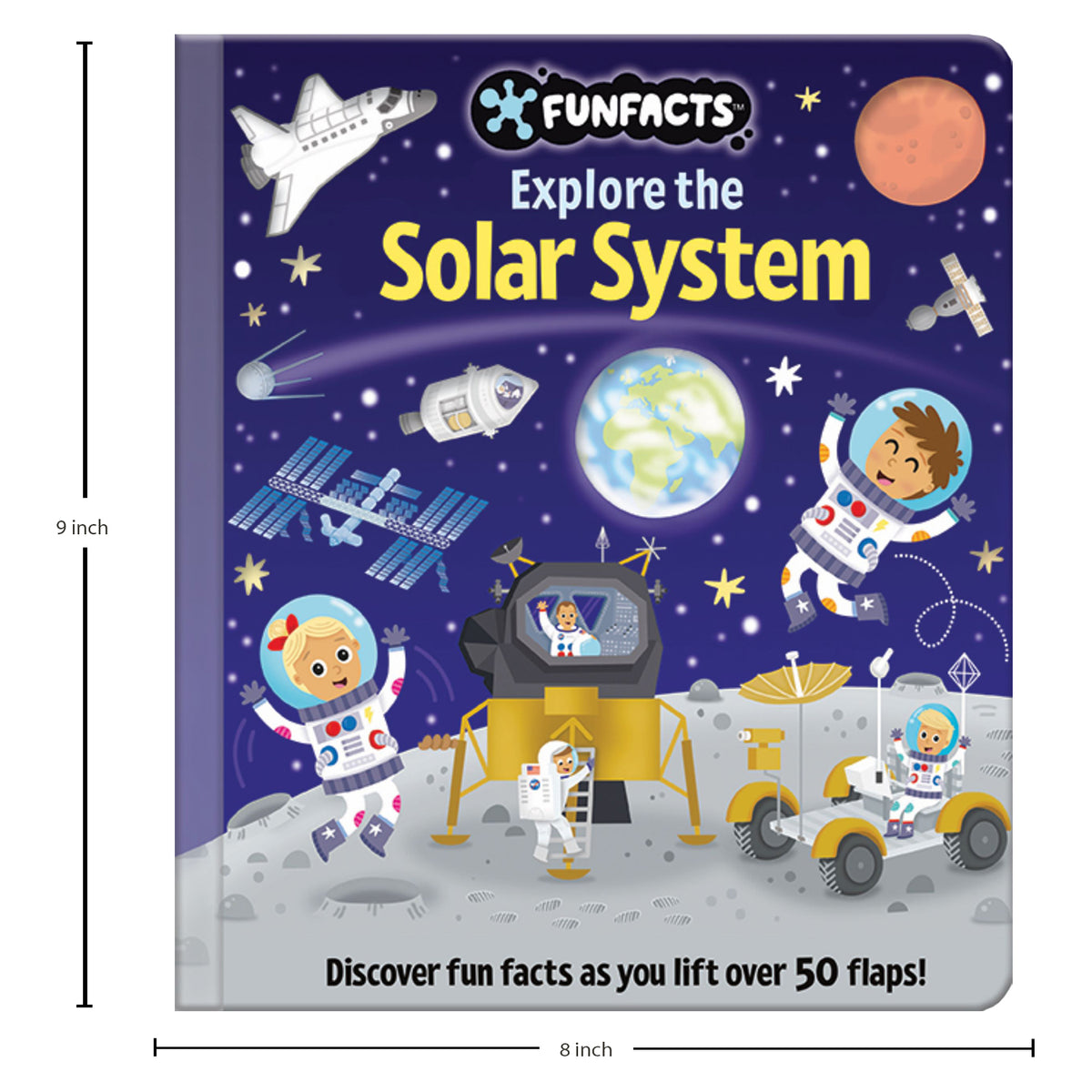 FunFacts - Lift the Flap Board Book - Explore the Solar System Educational Board Book
