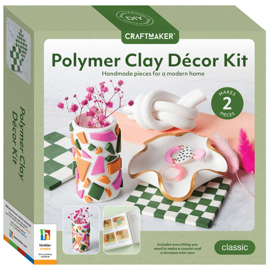 Craft Maker Polymer Clay Décor Kit | DIY polymer clay kit | Polymer clay craft set | Home décor kit with clay | Make your own clay decorations | Clay modelling kit for kids and adults | Creative clay art kit for beginners