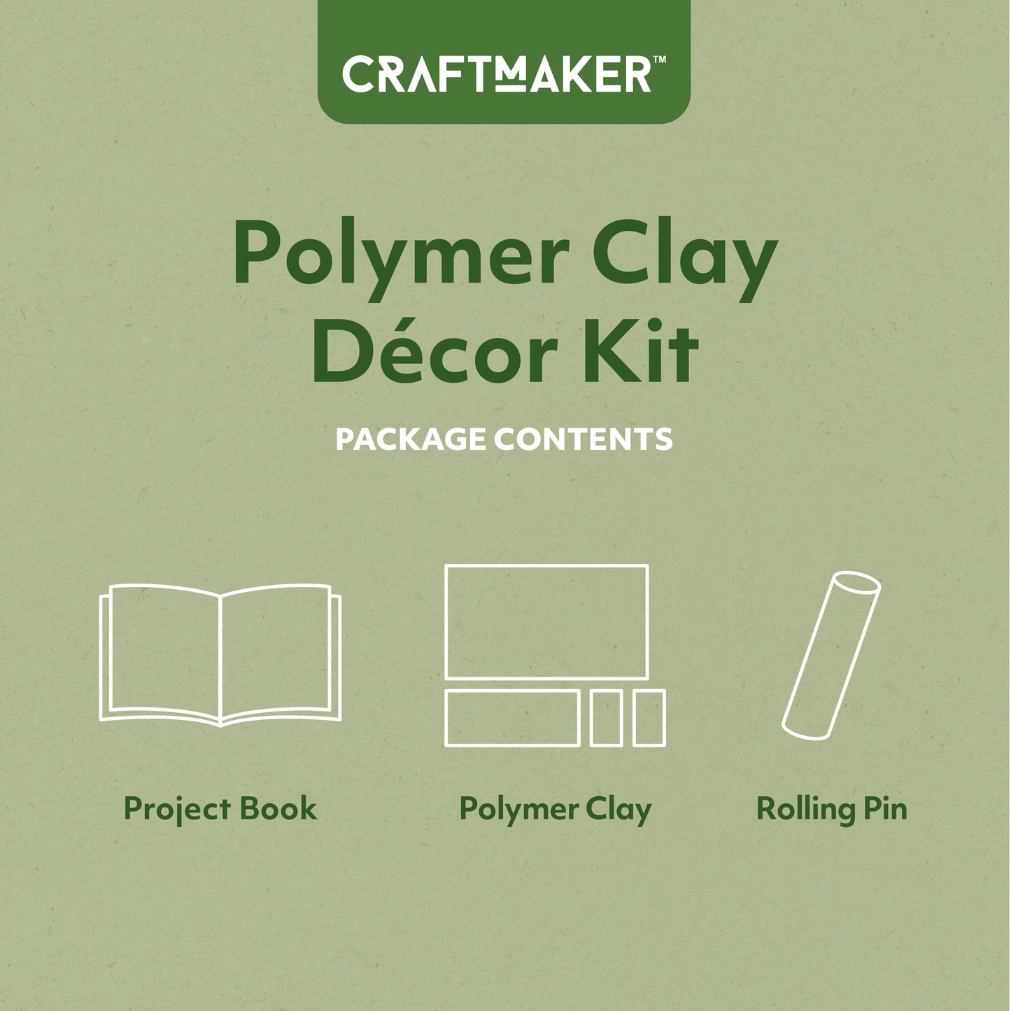 Craft Maker Polymer Clay Décor Kit | DIY polymer clay kit | Polymer clay craft set | Home décor kit with clay | Make your own clay decorations | Clay modelling kit for kids and adults | Creative clay art kit for beginners