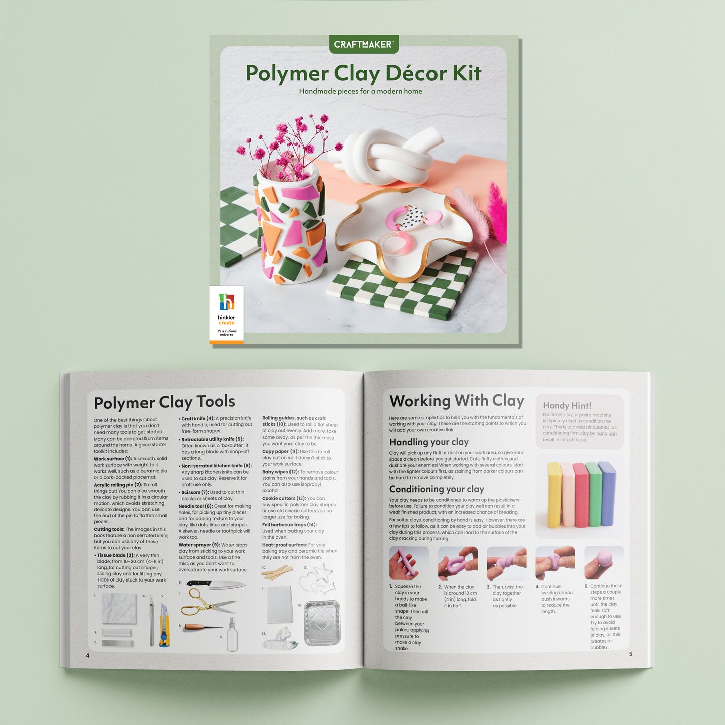 Craft Maker Polymer Clay Décor Kit | DIY polymer clay kit | Polymer clay craft set | Home décor kit with clay | Make your own clay decorations | Clay modelling kit for kids and adults | Creative clay art kit for beginners
