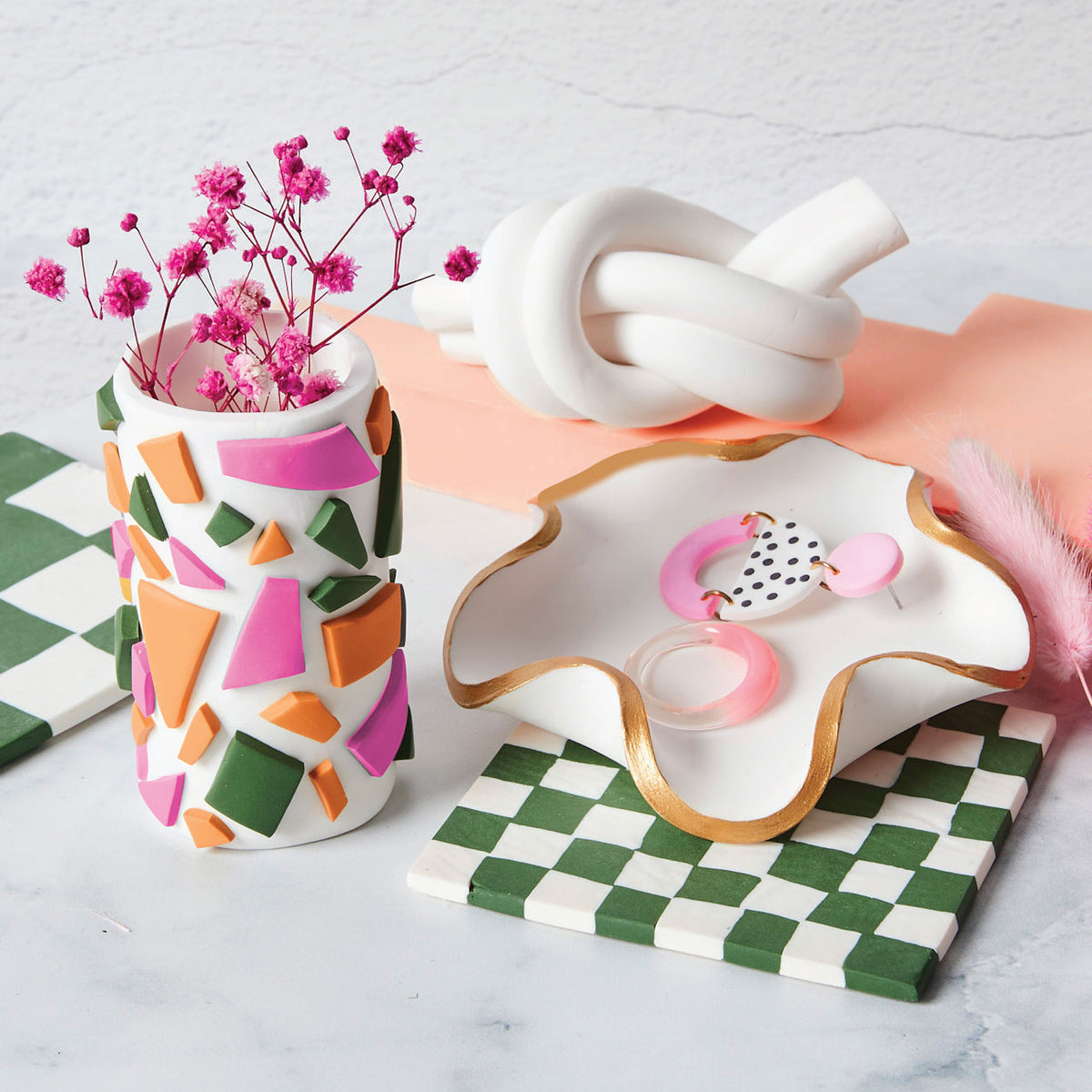 Craft Maker Polymer Clay Décor Kit | DIY polymer clay kit | Polymer clay craft set | Home décor kit with clay | Make your own clay decorations | Clay modelling kit for kids and adults | Creative clay art kit for beginners