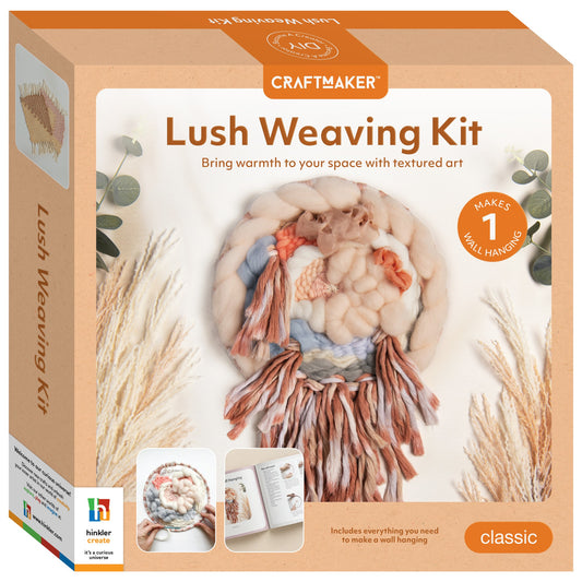 Craft Maker Lush Weaving Kit | DIY Weaving Kit | Decor Craft Kit | Handmade Wall Hanging | Beginner Weaving Set | 6+ Years