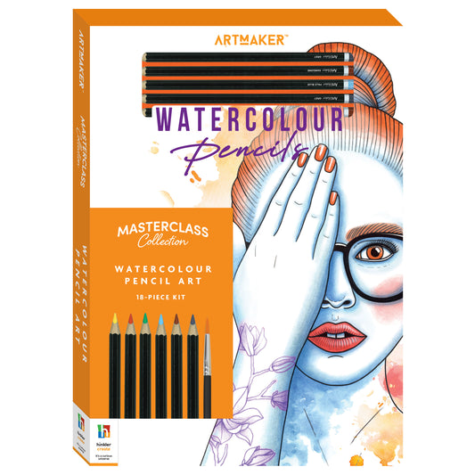 Art Maker Masterclass Collection Watercolour Pencils collection|watercolour pencils|watercolor set|colouring|drawing|painting blending|kit|for|kids|adults|artists|art supplies|sketching|tools|creative set|premium pack |with brush case