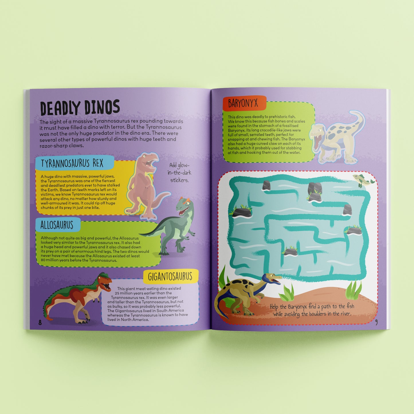 Know and Glow Dinosaurs Sticker Activities | Sticker Activity Book | Glow Sticker Book | Fun Facts and Stickers | Activity Book | 6-8 Years