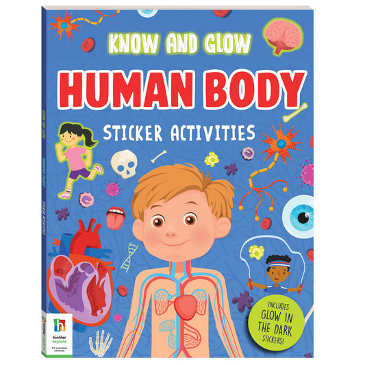Know and Glow Human Body Sticker Activities| Sticker Activity Book | Glow Sticker Book | Fun Facts and Stickers | Activity Book | 6-8 Years