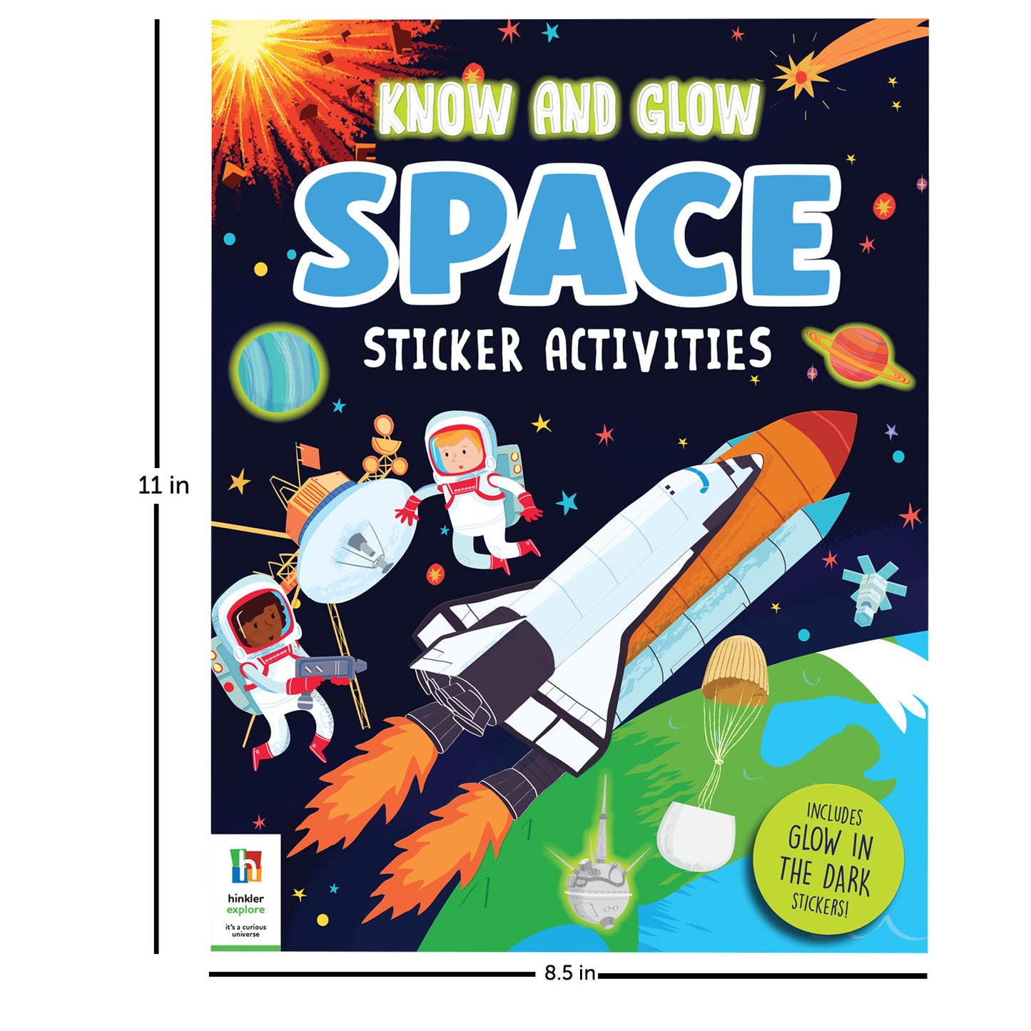 Know and Glow Space Sticker Activities | Sticker Activity Book | Glow Sticker Book | Fun Facts and Stickers | Activity Book | 6-8 Years