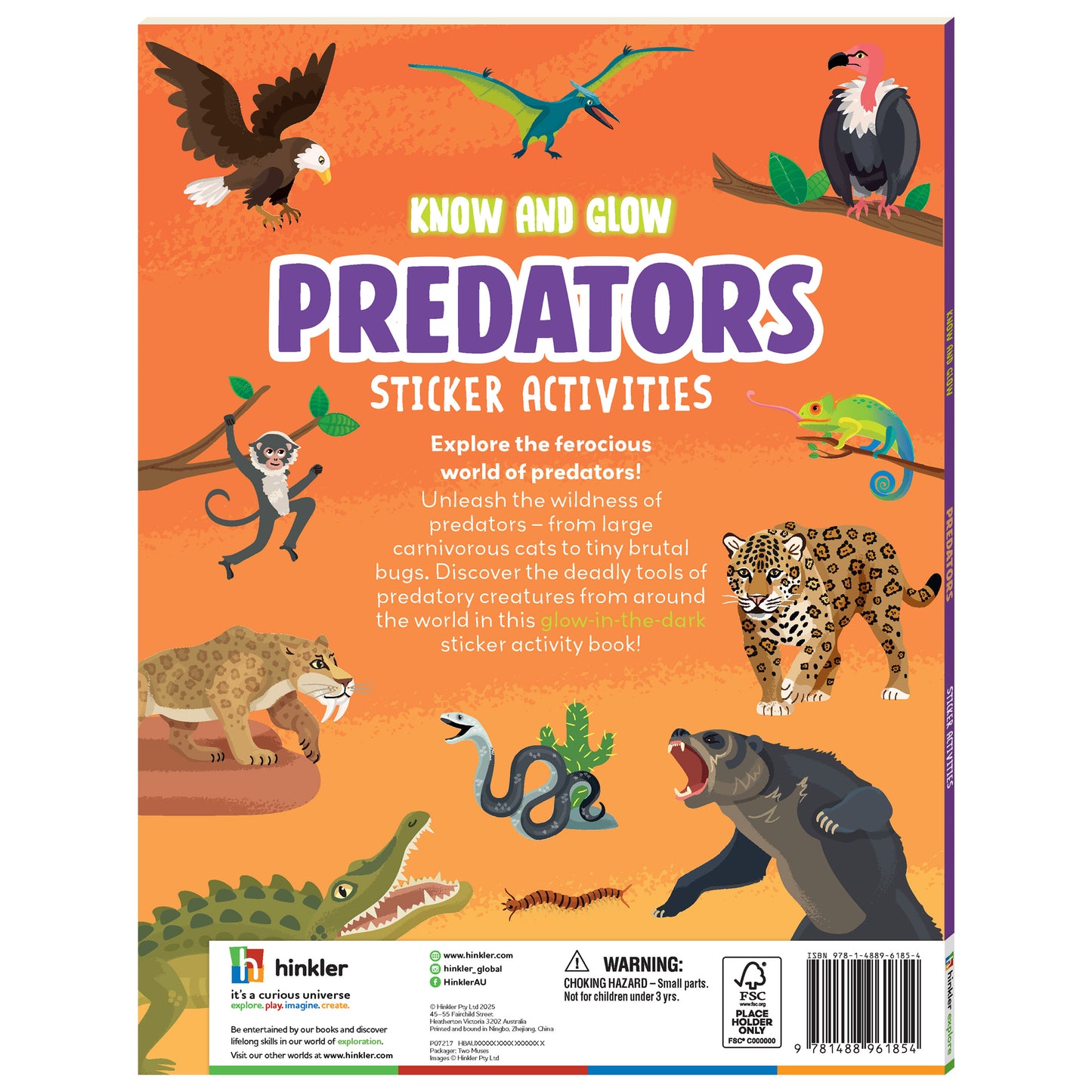 Know and Glow Predator Sticker Activities | Sticker Activity Book | Glow Sticker Book | Fun Facts and Stickers | Activity Book | 6-8 Years