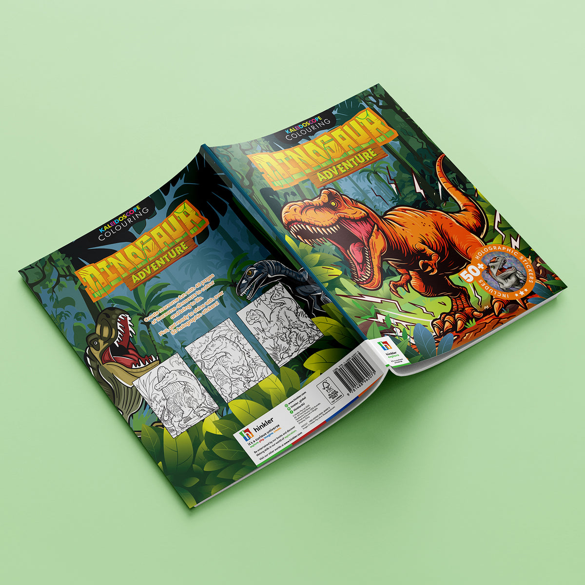 Kaleidoscope Sticker Colouring Dinosaur Adventure | Colouring Book with Scented Stickers