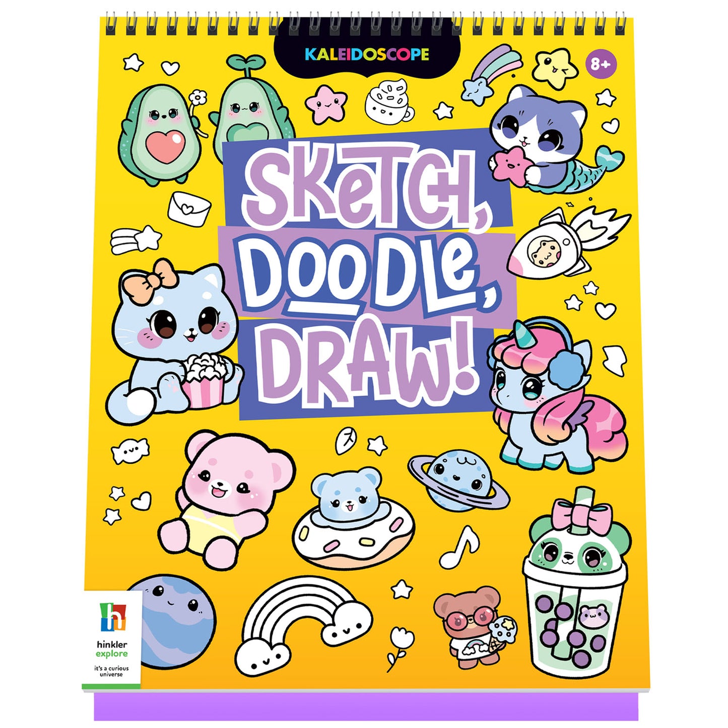 Kaleidoscope Sketch Doodle Draw! Kawaii | Colouring Activity Book | Doodling Art | Kawaii Art | Drawing Activity | 8-12 Years