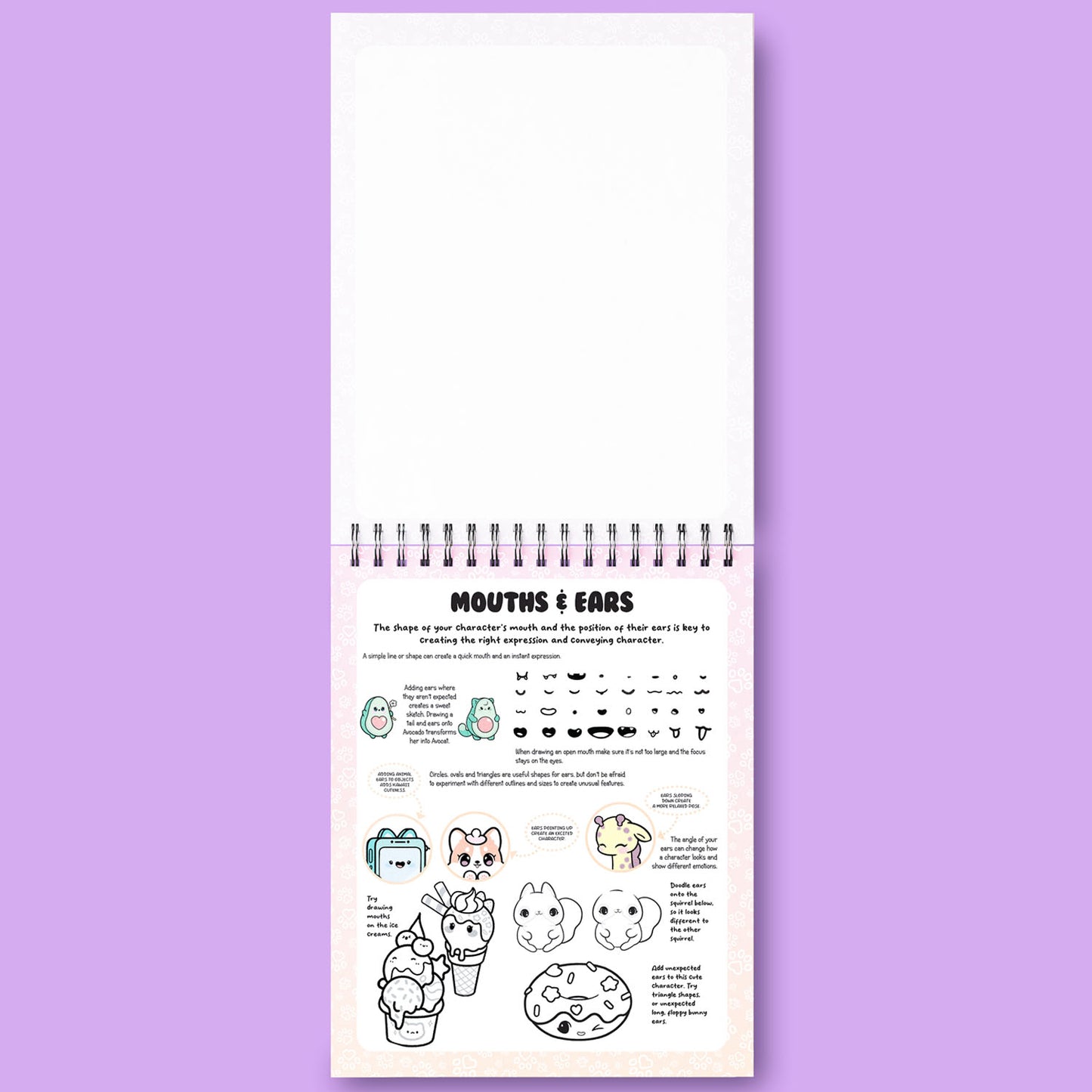 Kaleidoscope Sketch Doodle Draw! Kawaii | Colouring Activity Book | Doodling Art | Kawaii Art | Drawing Activity | 8-12 Years