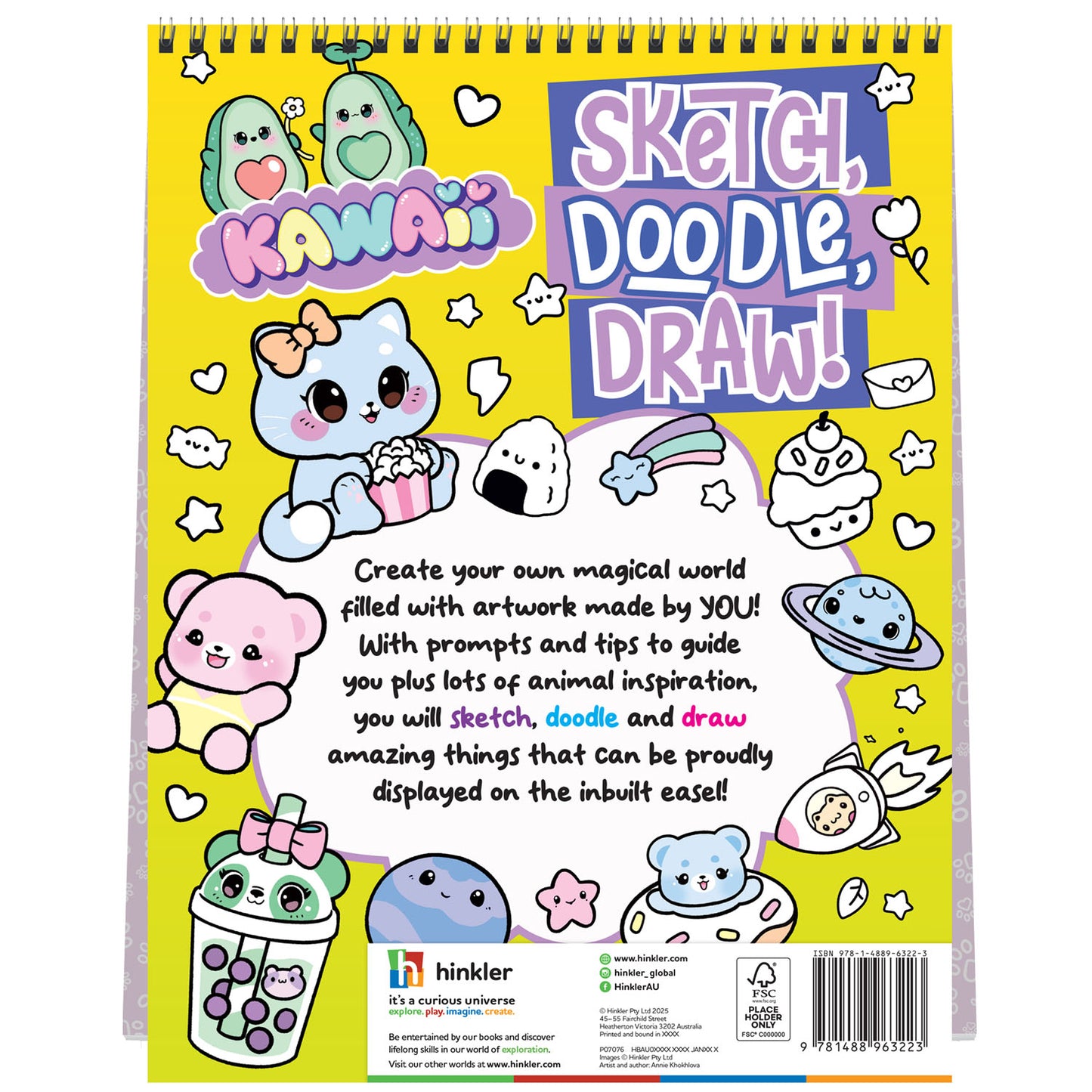 Kaleidoscope Sketch Doodle Draw! Kawaii | Colouring Activity Book | Doodling Art | Kawaii Art | Drawing Activity | 8-12 Years