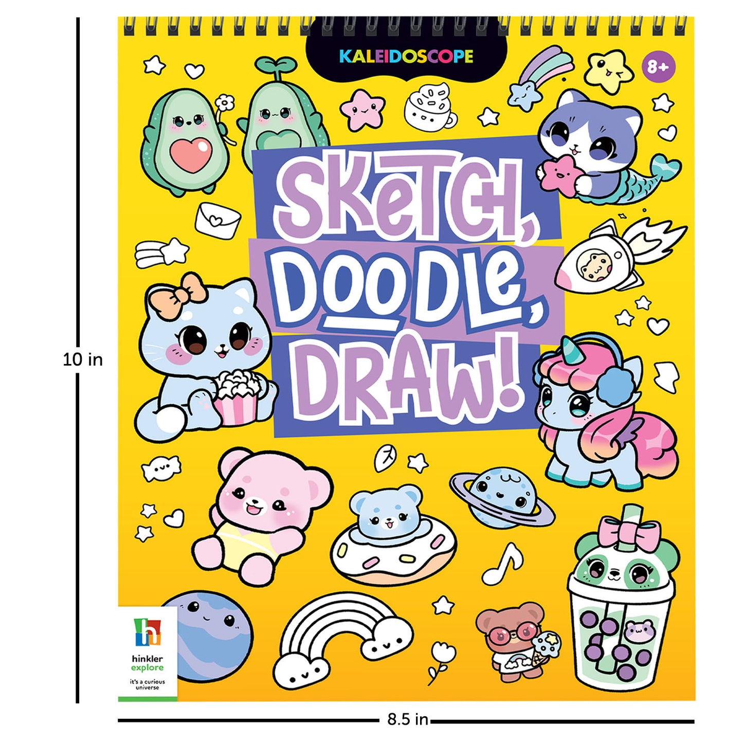 Kaleidoscope Sketch Doodle Draw! Kawaii | Colouring Activity Book | Doodling Art | Kawaii Art | Drawing Activity | 8-12 Years