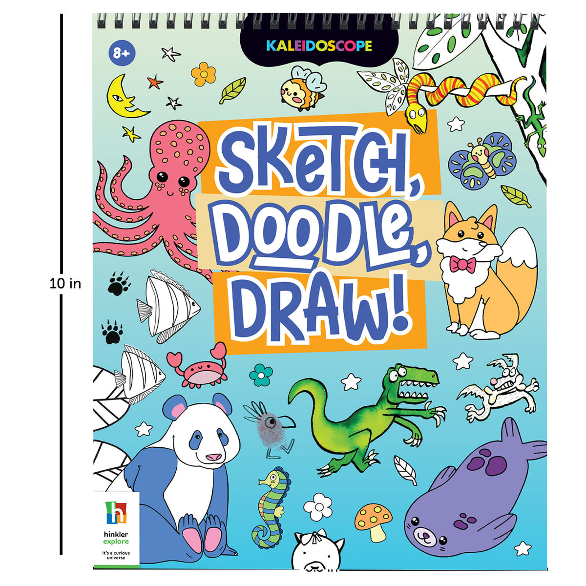Kaleidoscope Sketch Doodle Draw! Animals | Colouring Activity Book | Doodling Art | Kawaii Art