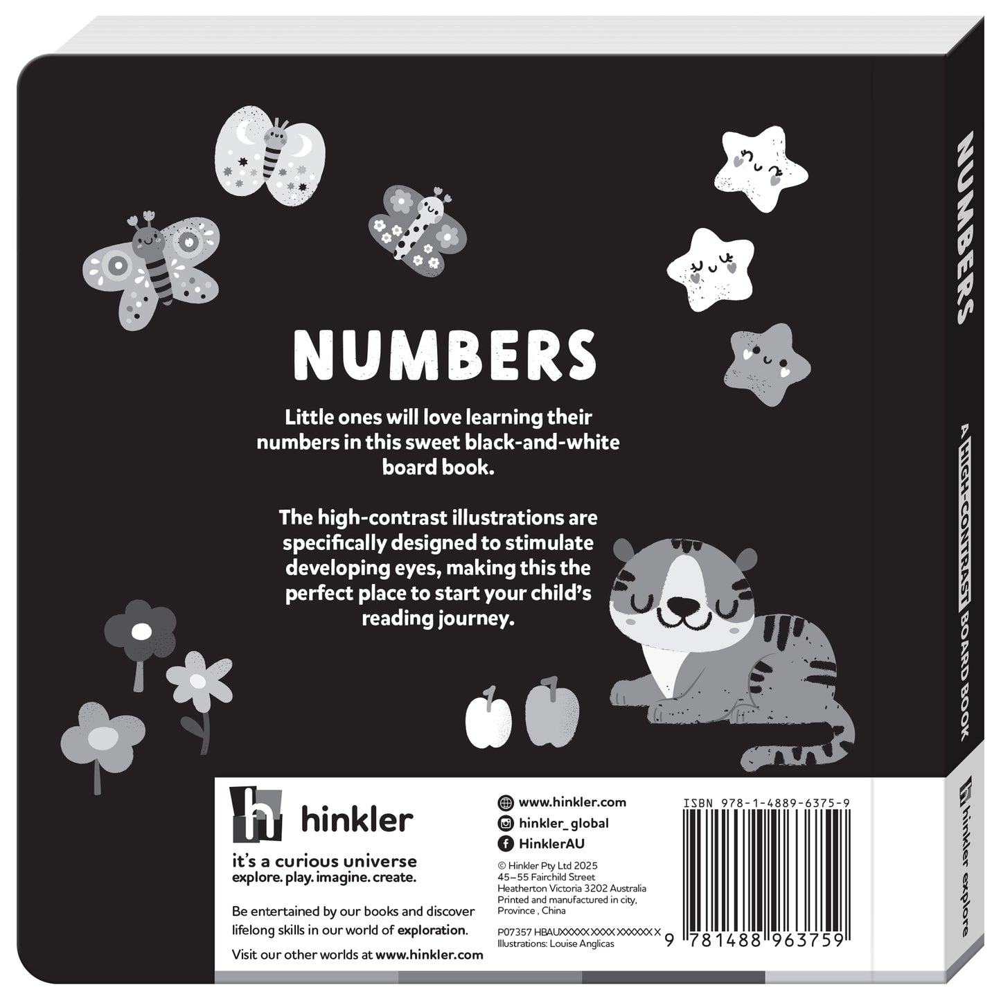 Numbers A High-Contrast Board Book | Black and White Board Book | For Toddlers
