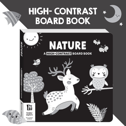 Nature A High-Contrast Board Book | Black and White Board Book | For Toddlers