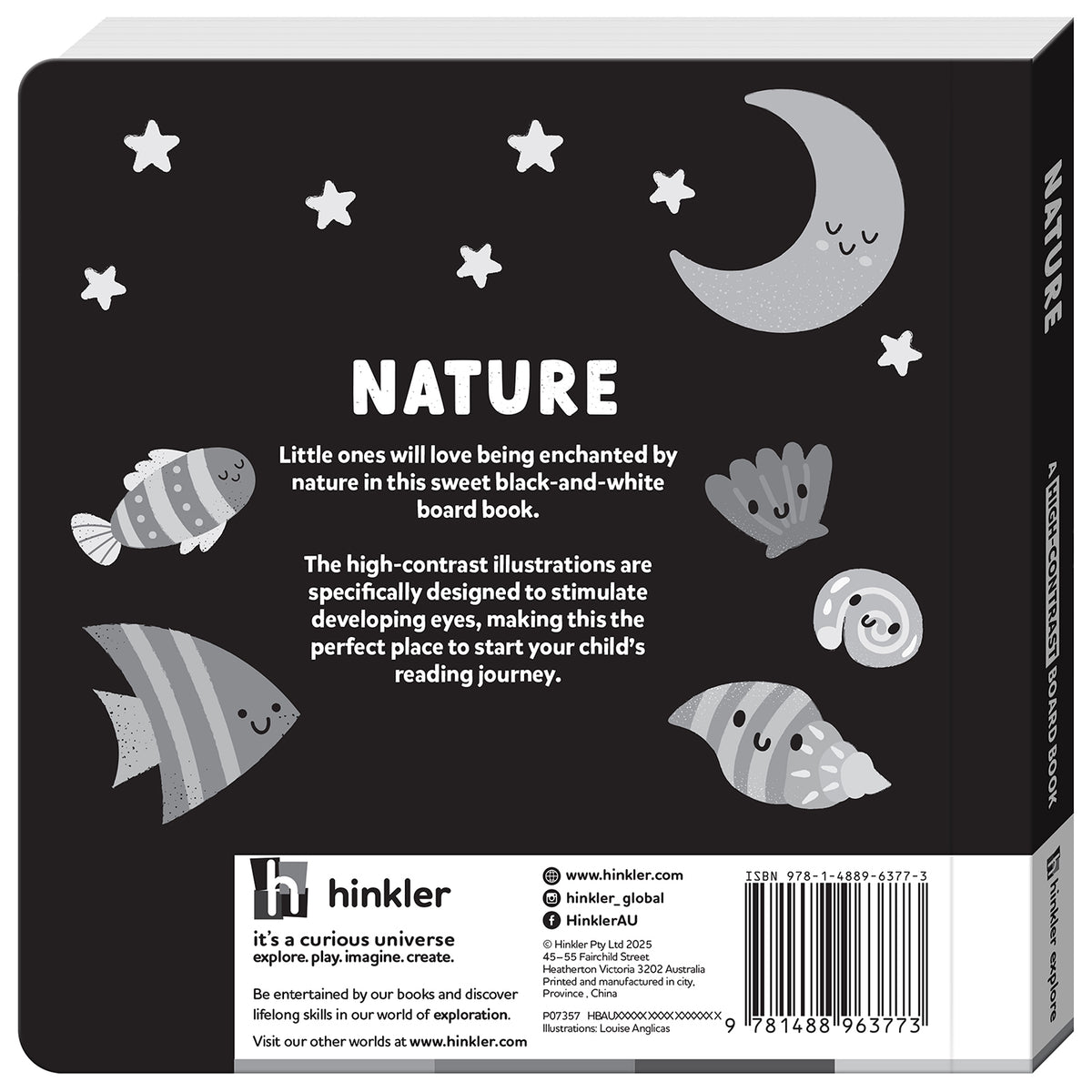 Nature A High-Contrast Board Book | Black and White Board Book | For Toddlers