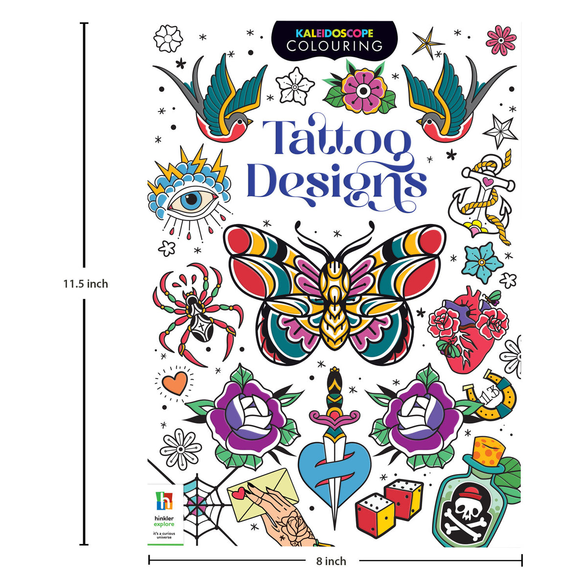 Kaleidoscope Colouring Tattoo Designs | Colouring Book for Kids | Learn Tattoo Designs