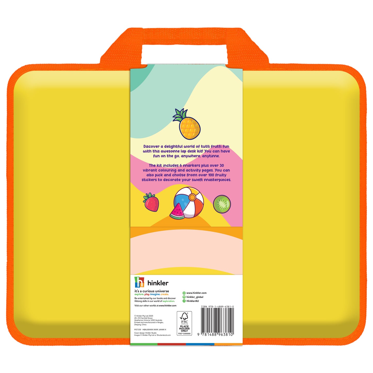 Tutti Frutti Colouring Set with Lap Desk | Colouring and Activity Book with 5 Markers | Gifting Kit | For 3 to 6 Year Kids