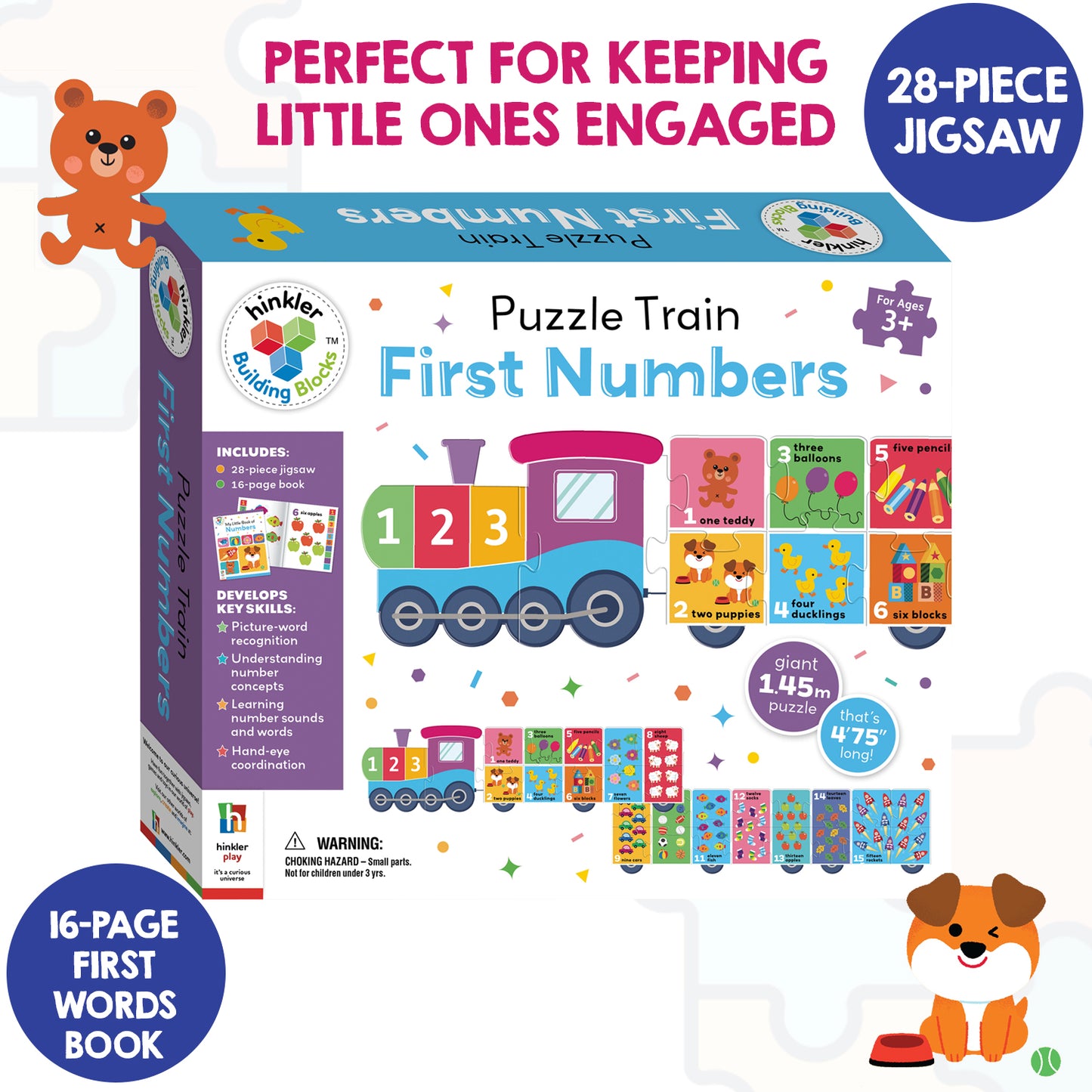 Building Blocks Puzzle Train First Numbers | Jigsaw Set | Learning with Fun for Toddlers