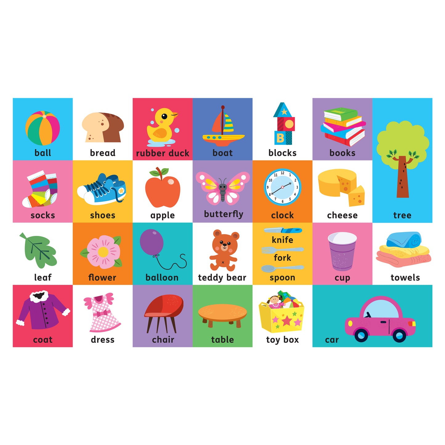 Building Blocks Floor Puzzle First Words | Jigsaw Set | Learning with Fun for Toddlers