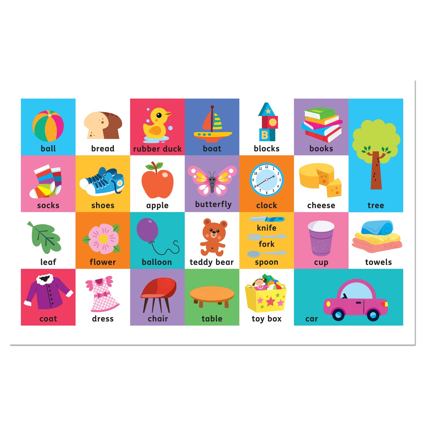 Building Blocks Floor Puzzle First Words | Jigsaw Set | Learning with Fun for Toddlers