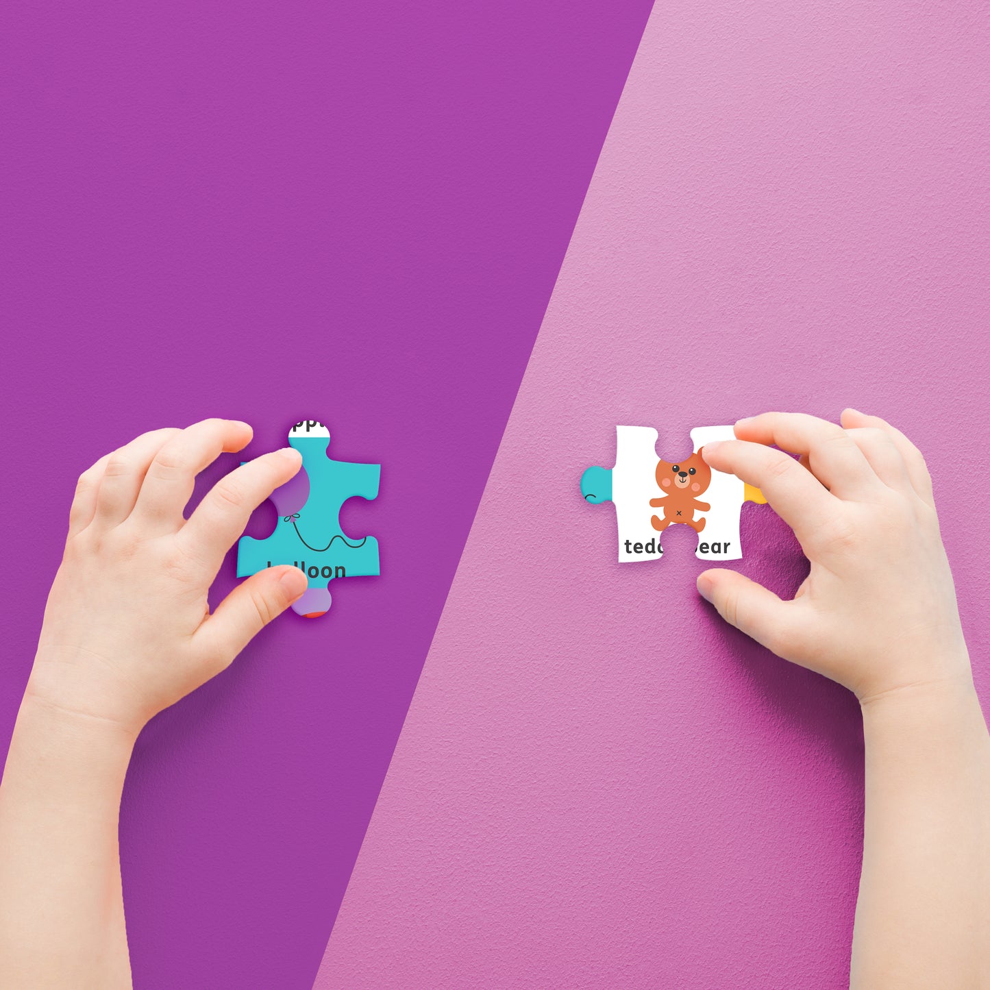 Building Blocks Floor Puzzle First Words | Jigsaw Set | Learning with Fun for Toddlers