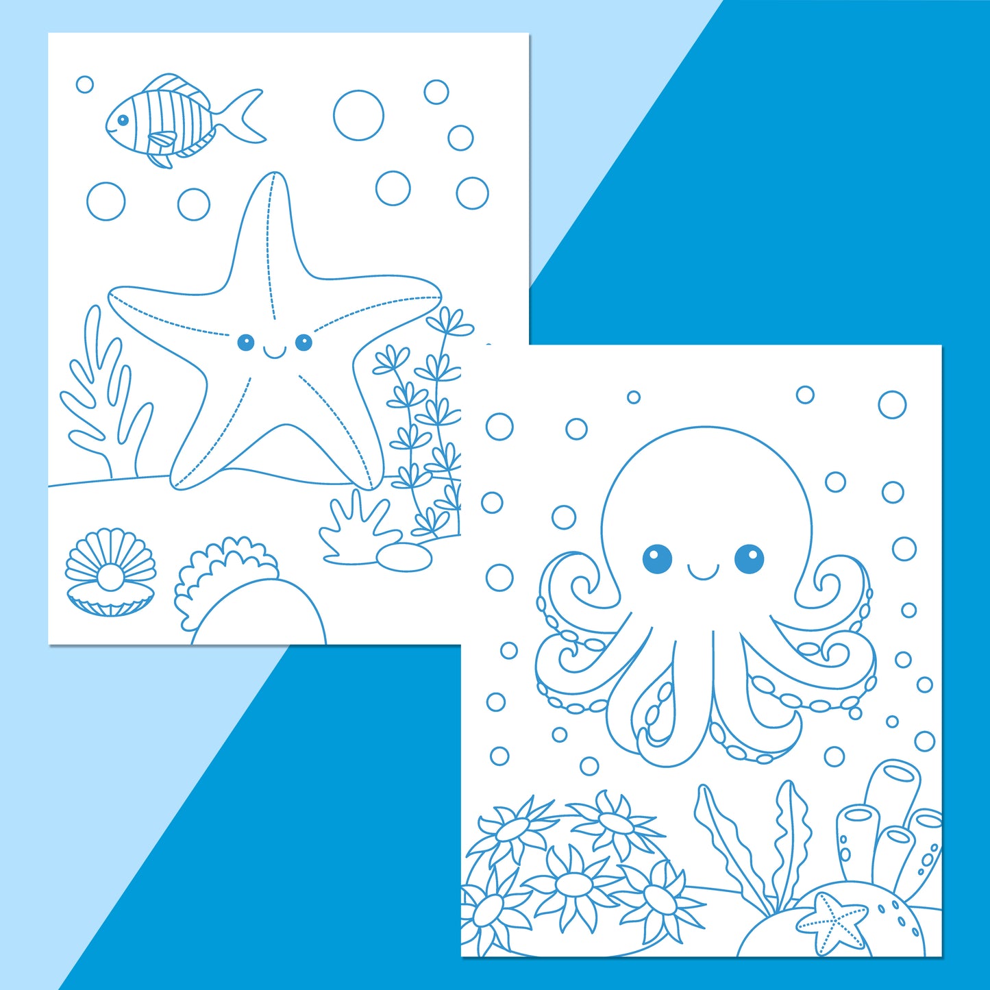 Colour-Me-Magnets Ocean | Colouring Activity Book | Reusable Colour-in Magnets | Arts and Crafts for Children