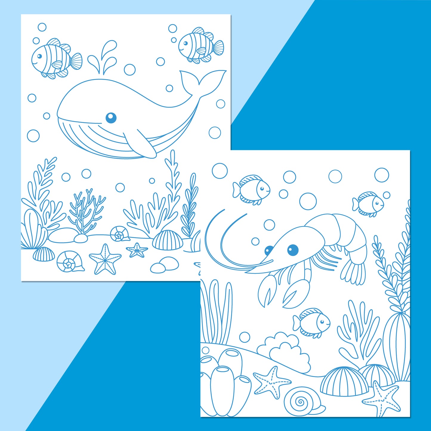 Colour-Me-Magnets Ocean | Colouring Activity Book | Reusable Colour-in Magnets | Arts and Crafts for Children