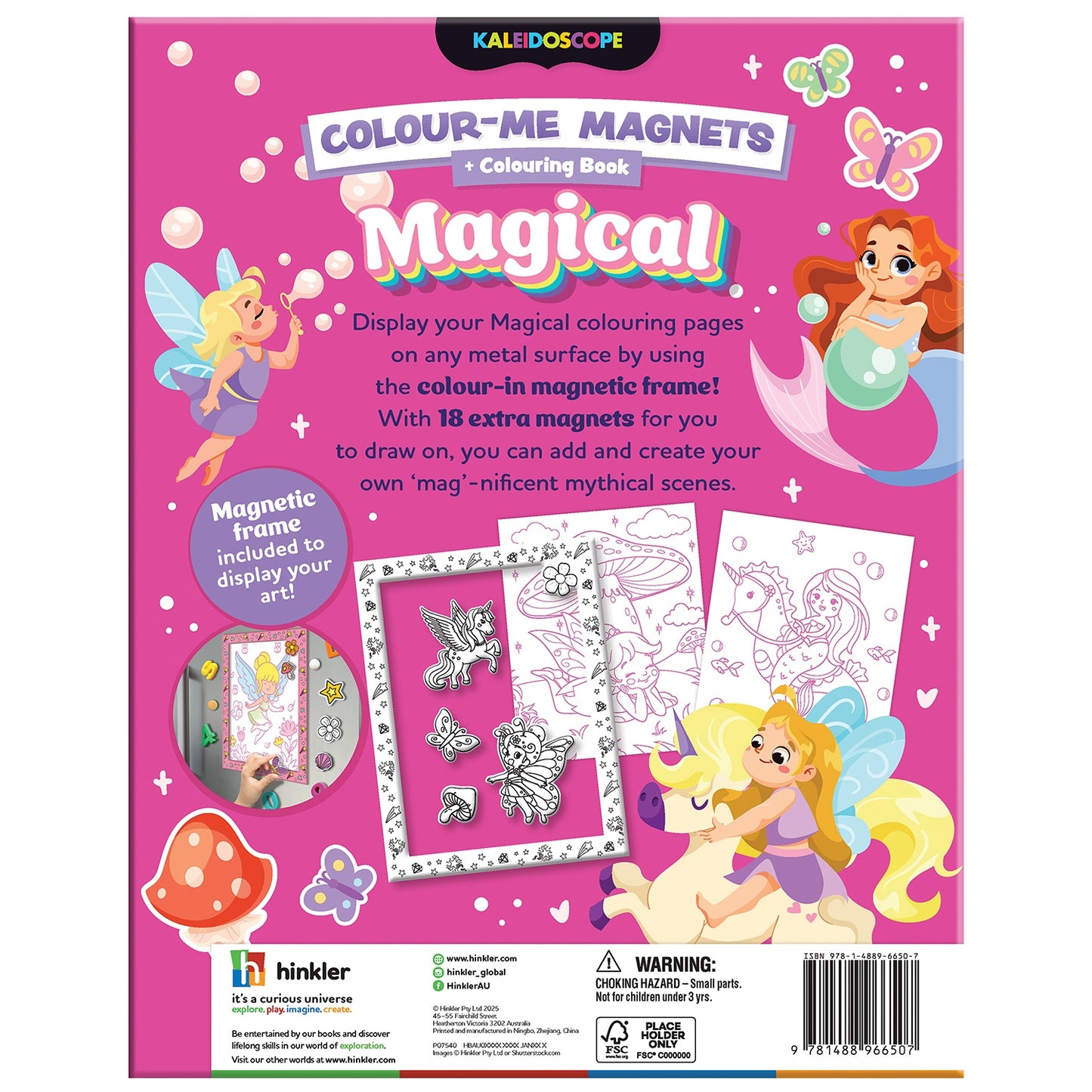 Colour-Me-Magnets Magical | Colouring Activity Book | Reusable Colour-in Magnets | Arts and Crafts for Children