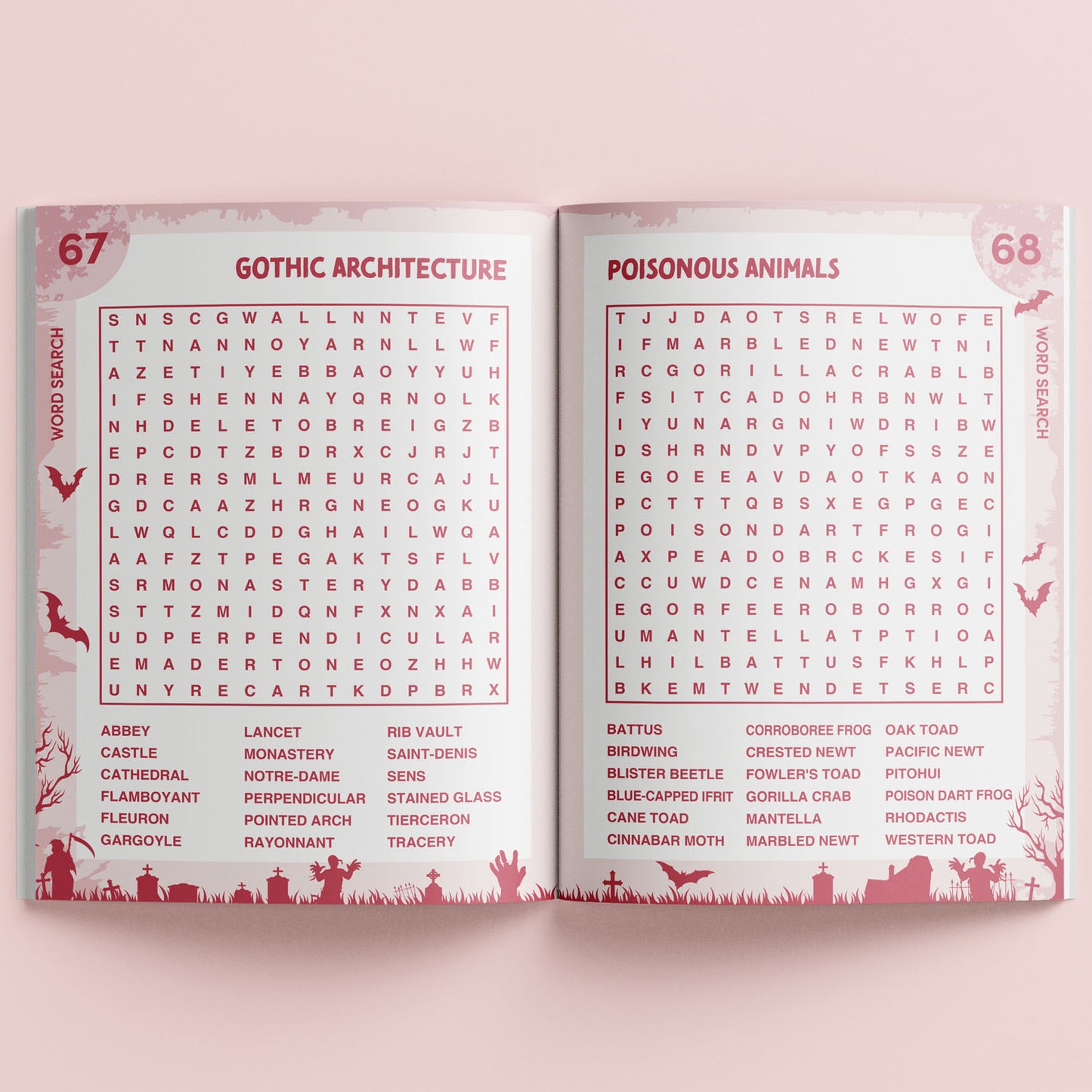 Killer Puzzles Word Search| Word Search Puzzle Book | Activity Book | Horror and Spooky Themes | Halloween | Pop Culture | Murder-mystery| Word Search Puzzles for Kids | 8-12 Years