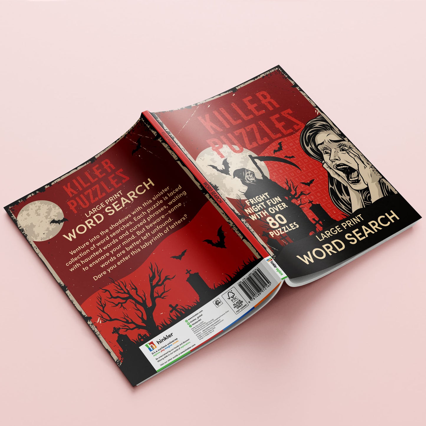 Killer Puzzles Word Search| Word Search Puzzle Book | Activity Book | Horror and Spooky Themes | Halloween | Pop Culture | Murder-mystery| Word Search Puzzles for Kids | 8-12 Years