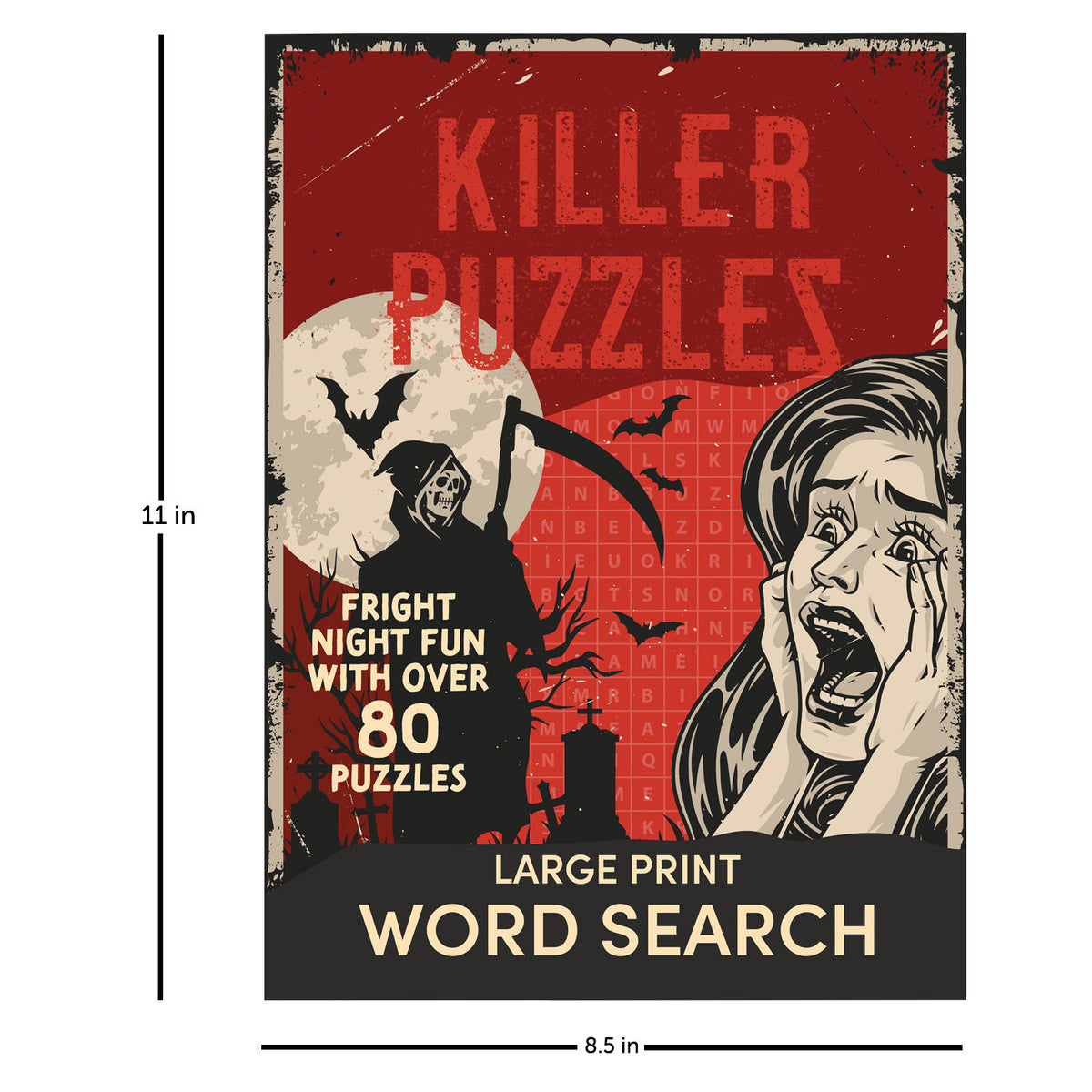 Killer Puzzles Word Search | Word Search Puzzle Book | Activity Book | Horror and Spooky Themes