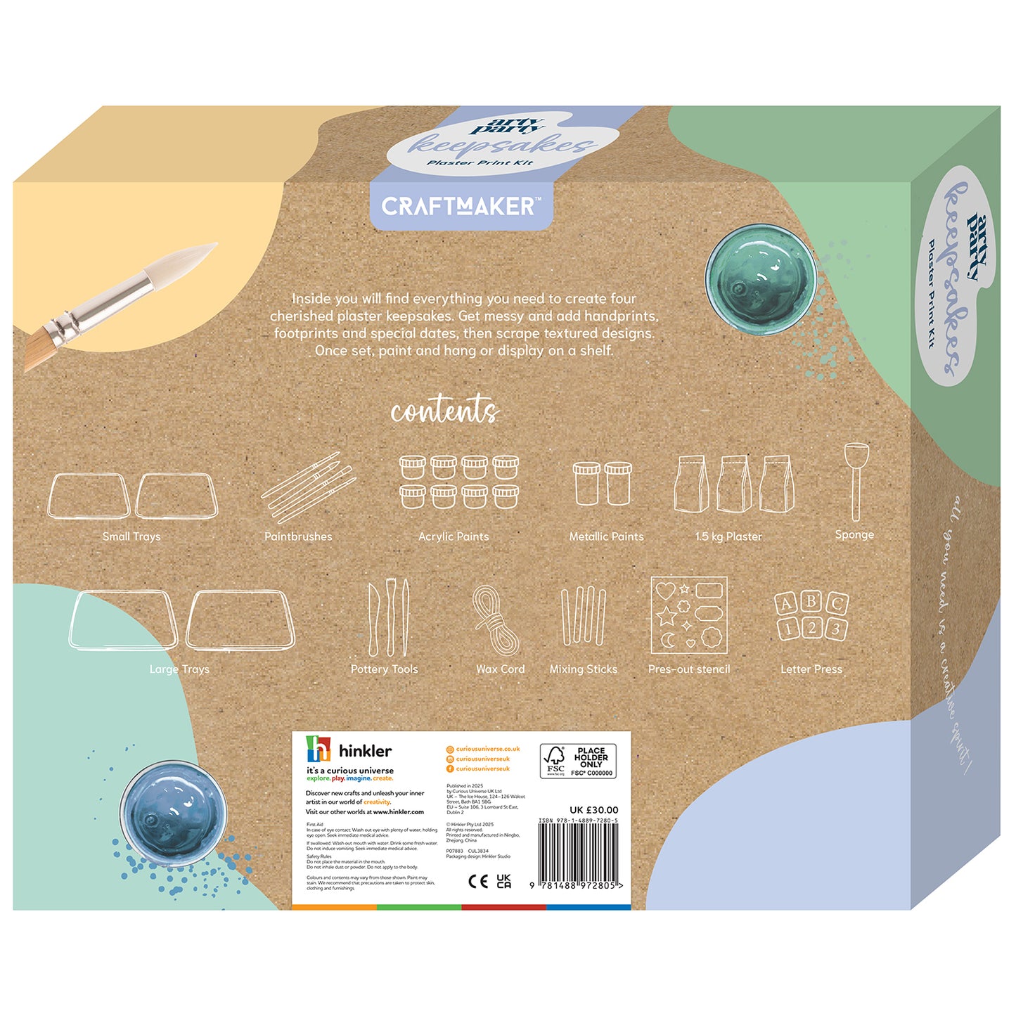 Craft Maker Arty Party Keepsakes Kit | DIY Keepsake Making Kit | Craft Kit for Kids | Creative craft kit for birthdays | Keepsake kit for kids and adults