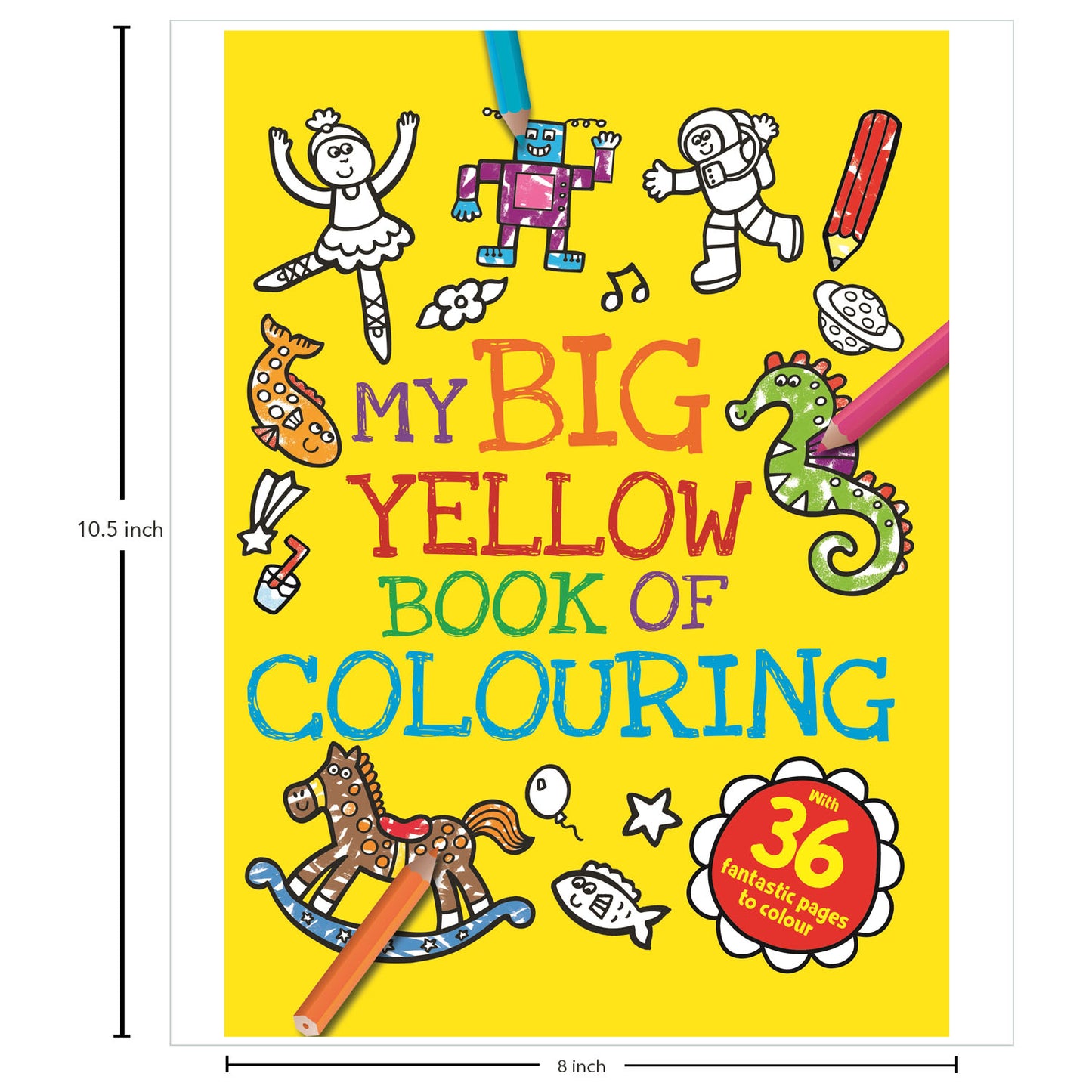 My Big Yellow Book of Colouring| My Big Blue Book of Colouring | Colouring Book | Colouring Book for Kids | Creative Activities | Fine Motor Skills | Preschool Learning | Drawing Fun