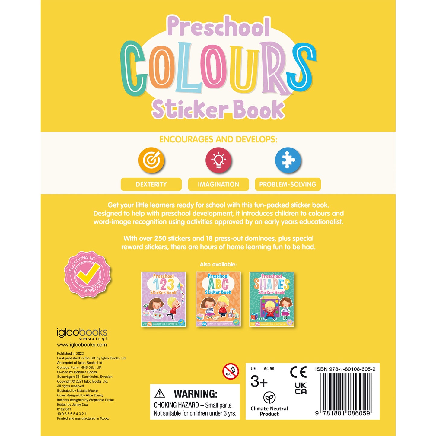 Preschool Colours Sticker Book | Fun Early Learning Activity Book for Kids | Color Recognition, Matching & Sticker Play | Interactive Educational Book for Ages 0-3|
