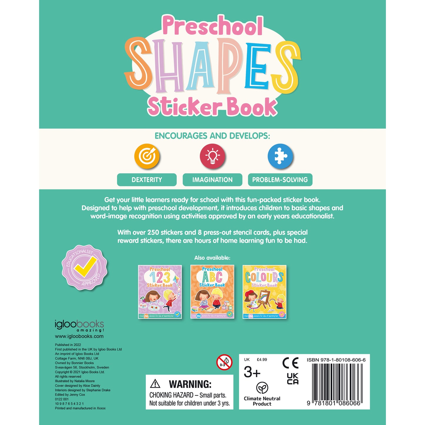 Preschool Shapes Sticker Book | Fun Early Learning Activity Book for Kids | Shape Recognition, Matching & Sticker Play | Interactive Educational Book for Ages 0-3|