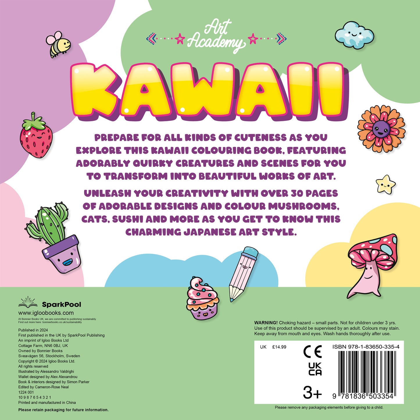 Art Academy Eco: Kawaii | Adorable Kawaii Coloring Book for Kids | Cute Animals, Desserts & Magical Characters | Fun & Creative Art Activity Book| Book for Ages 6-8